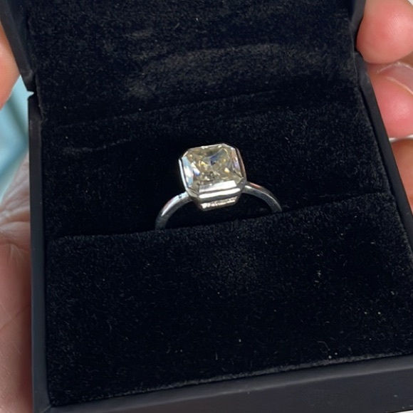 Moissanite Ring 3 Ct 925 Silver - Picture 3 of 14